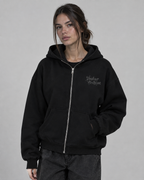 VAYLORARCHIVE BLACK ZIP UP HOODIE