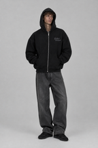 VAYLORARCHIVE BLACK ZIP UP HOODIE