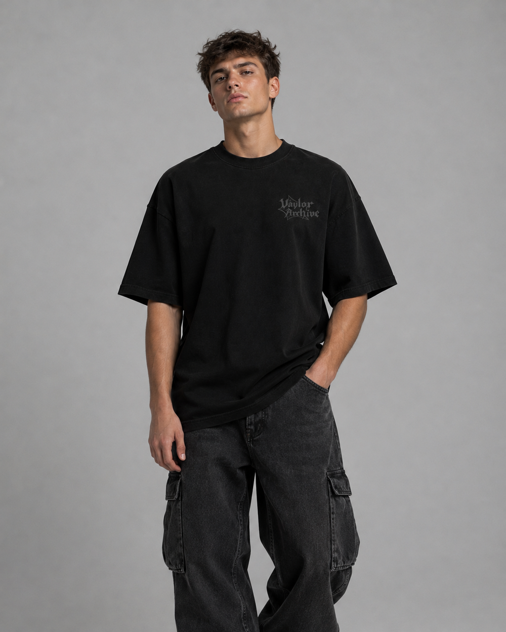 VAYLORARCHIVE BLACK BASIC T-SHIRT